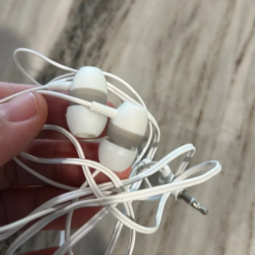 10 Wired Earphones - Black, White, and Blue plug in
